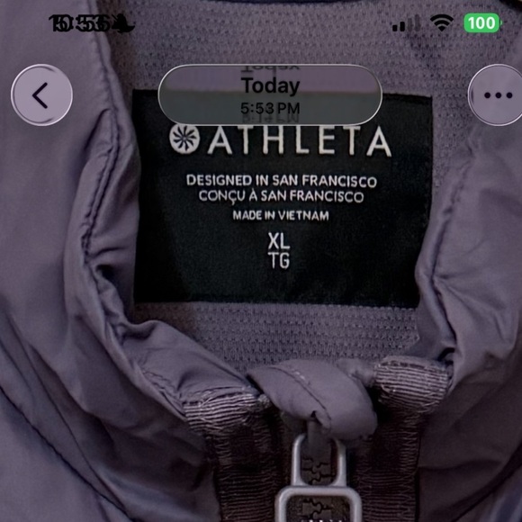 Athleta Rock Ridge PrimaLoft Vest – Size XL Purple - Picture 2 of 4